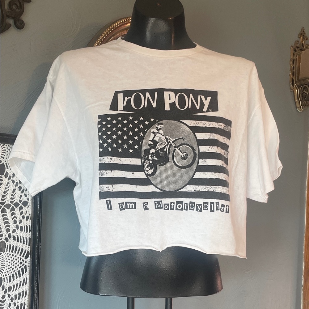 Iron Pony White Crop Top for Women